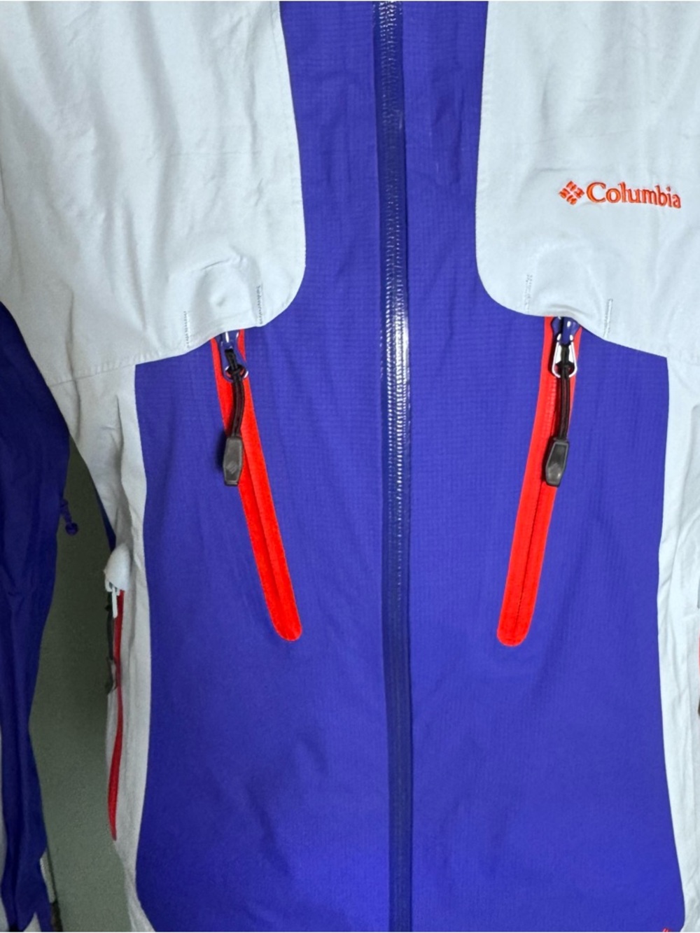 Columbia Omni-Dry Womens Jacket Hooded Waterproof Ski Shell Blue Gray Size L - Picture 4 of 15